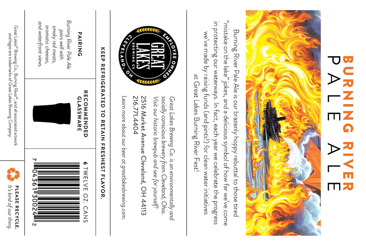 slide 2 of 5, Great Lakes Brewing Co. Beer, Pale Ale, Burning River, 6 Pack, 6 ct