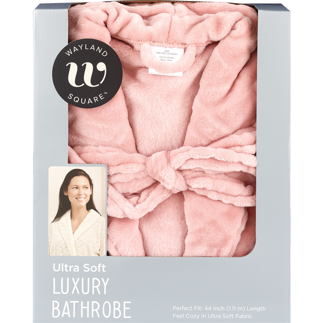 slide 1 of 1, WAYLAND SQUARE Flannel Bath Robe Asst, 1 ct
