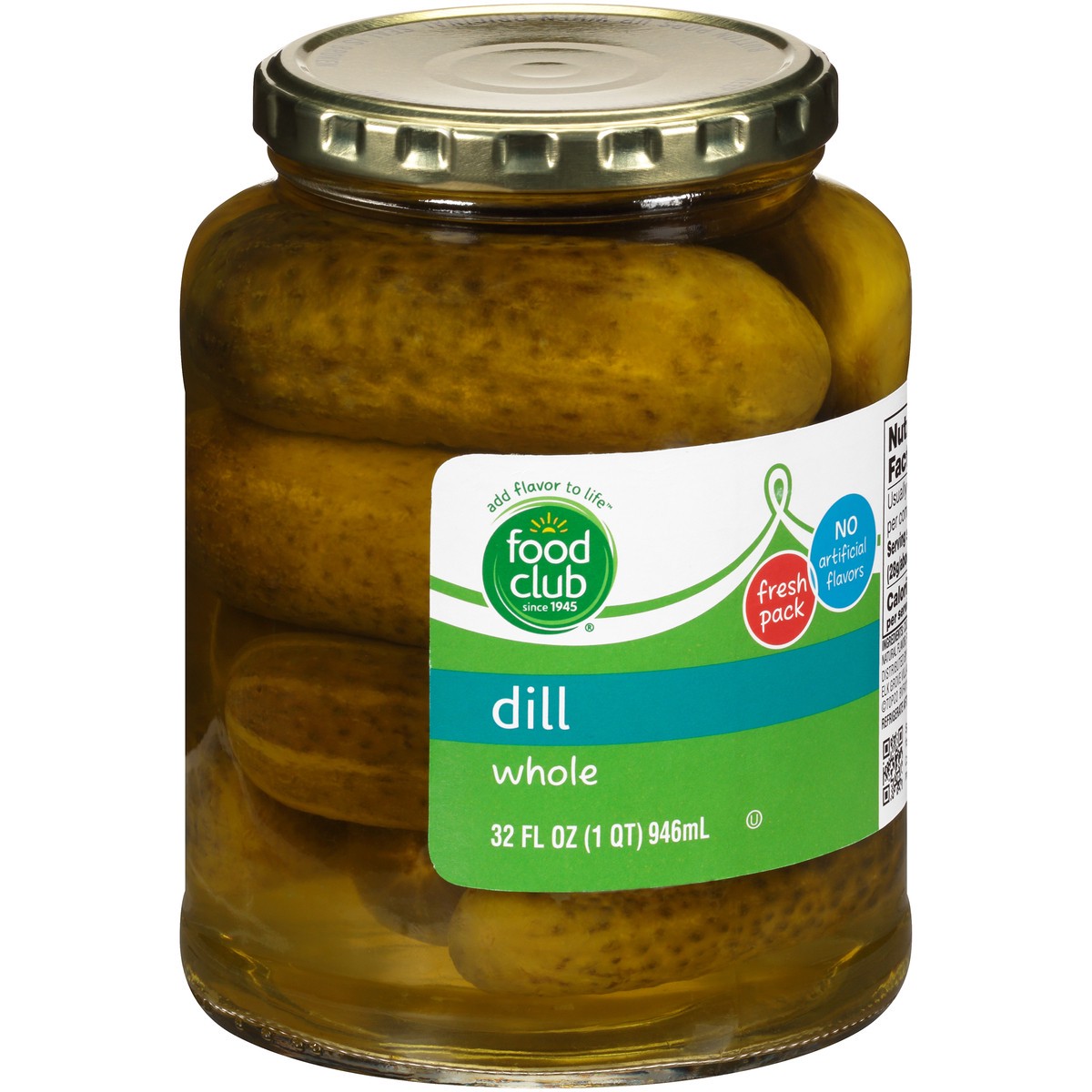 slide 9 of 10, Food Club Plain Dill Pickles, 32 fl oz