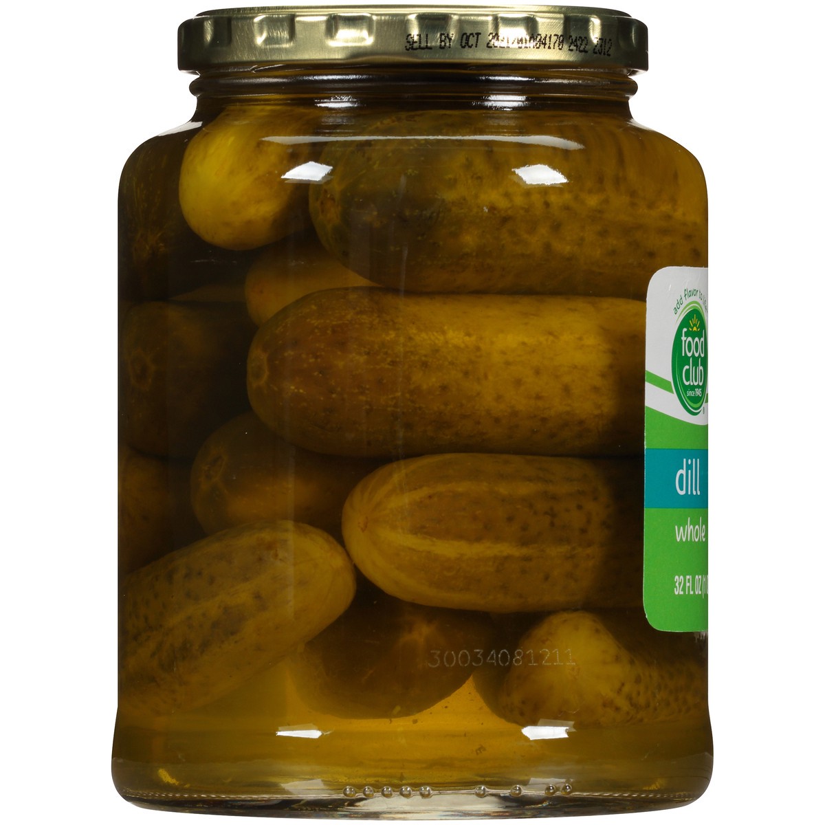 slide 5 of 10, Food Club Plain Dill Pickles, 32 fl oz