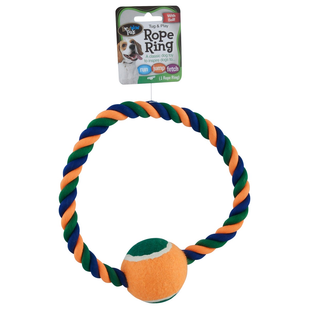 slide 7 of 9, BowWow Pals Tug & Play Rope Ring 1 ea, 1 ct