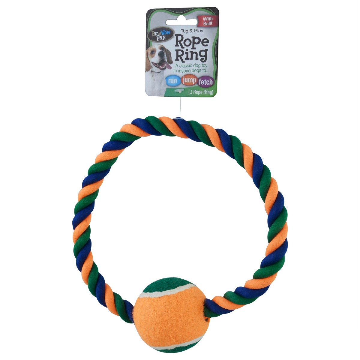 slide 8 of 9, BowWow Pals Tug & Play Rope Ring 1 ea, 1 ct