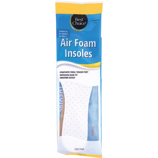 slide 1 of 1, Best Choice Womens Air Foam Insoles, 1 pair