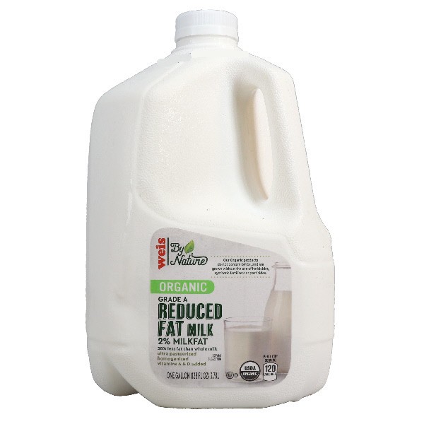 slide 1 of 1, Weis Organics 2% Reduced Fat Milk, 128 fl oz