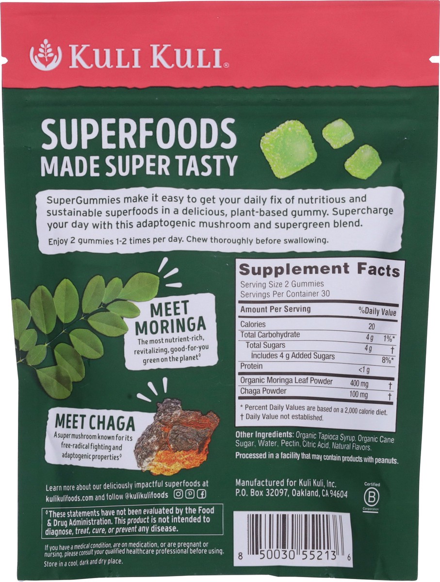 slide 3 of 9, Kuli Kuli Moringa & Adaptogenic Chaga Mixed Berry Flavored Super Gummies 60 Gummies, 60 ct
