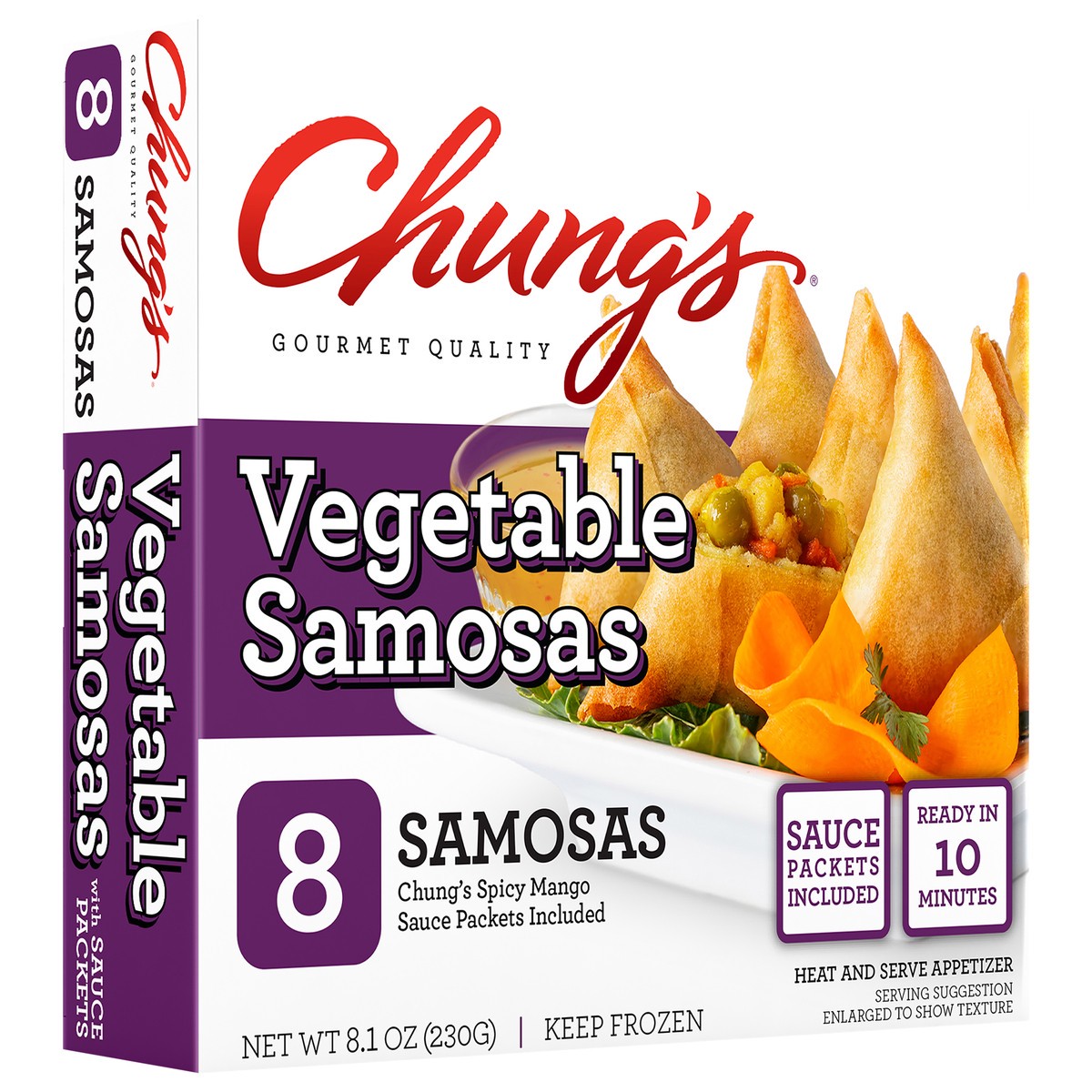 slide 9 of 12, Chung's Vegetable Samosas, 8.1 oz