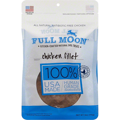 slide 1 of 1, Full Moon Dog Treats, Chicken Fillet, 6 oz