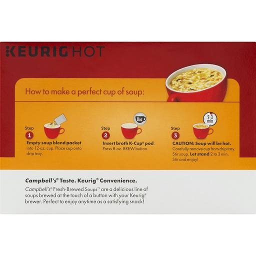 slide 7 of 9, Campbell's Keurig Fresh-Brewed Soup Homestyle Chicken Broth & Noodle Soup Mix, 6 ct