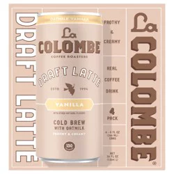 La Colombe Coffee, Oatmilk Vanilla Latte, 9 fl oz Cans, 4 Pack