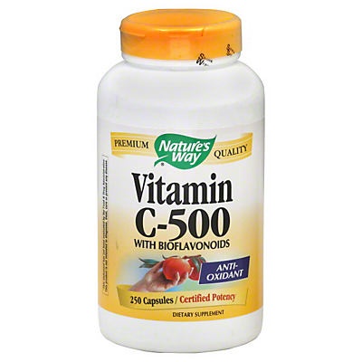 slide 1 of 1, Nature's Way Vitamin C With Bioflavonoids Capsules, 250 ct; 500 mg