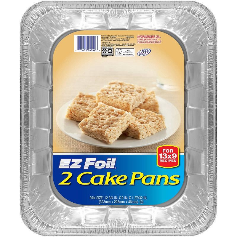slide 1 of 3, EZ Foil Hefty EZ Foil EZ Elegance Cake Pans - 12 3/4 in x 9 in x 1 27/32 in - 2 CT, 3/4 in
