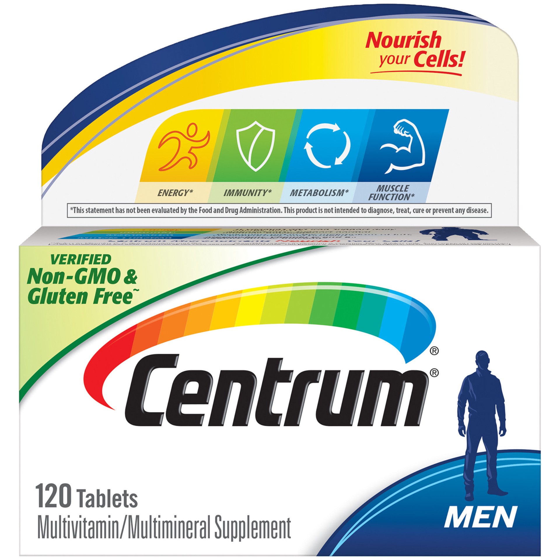 slide 1 of 3, Centrum Men Multivitamin/Multimineral Dietary Supplement Tablets, 120 ct