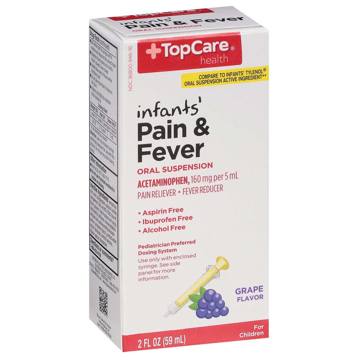 slide 9 of 10, Topcare Infant Pain And Fever Grape, 2 oz