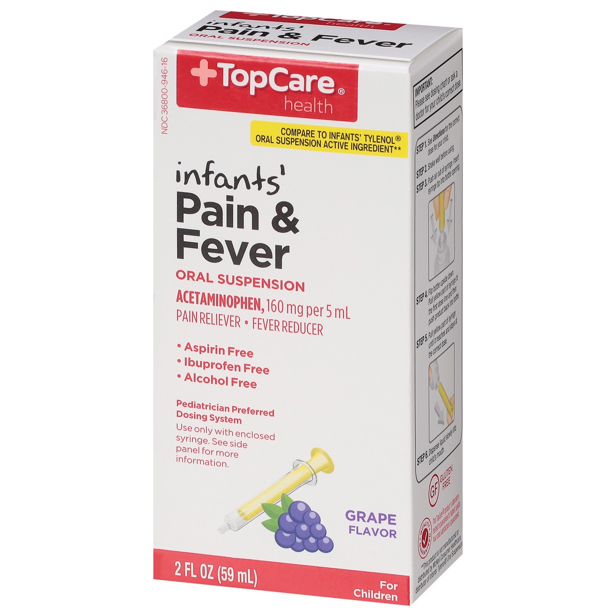 slide 5 of 10, Topcare Infant Pain And Fever Grape, 2 oz