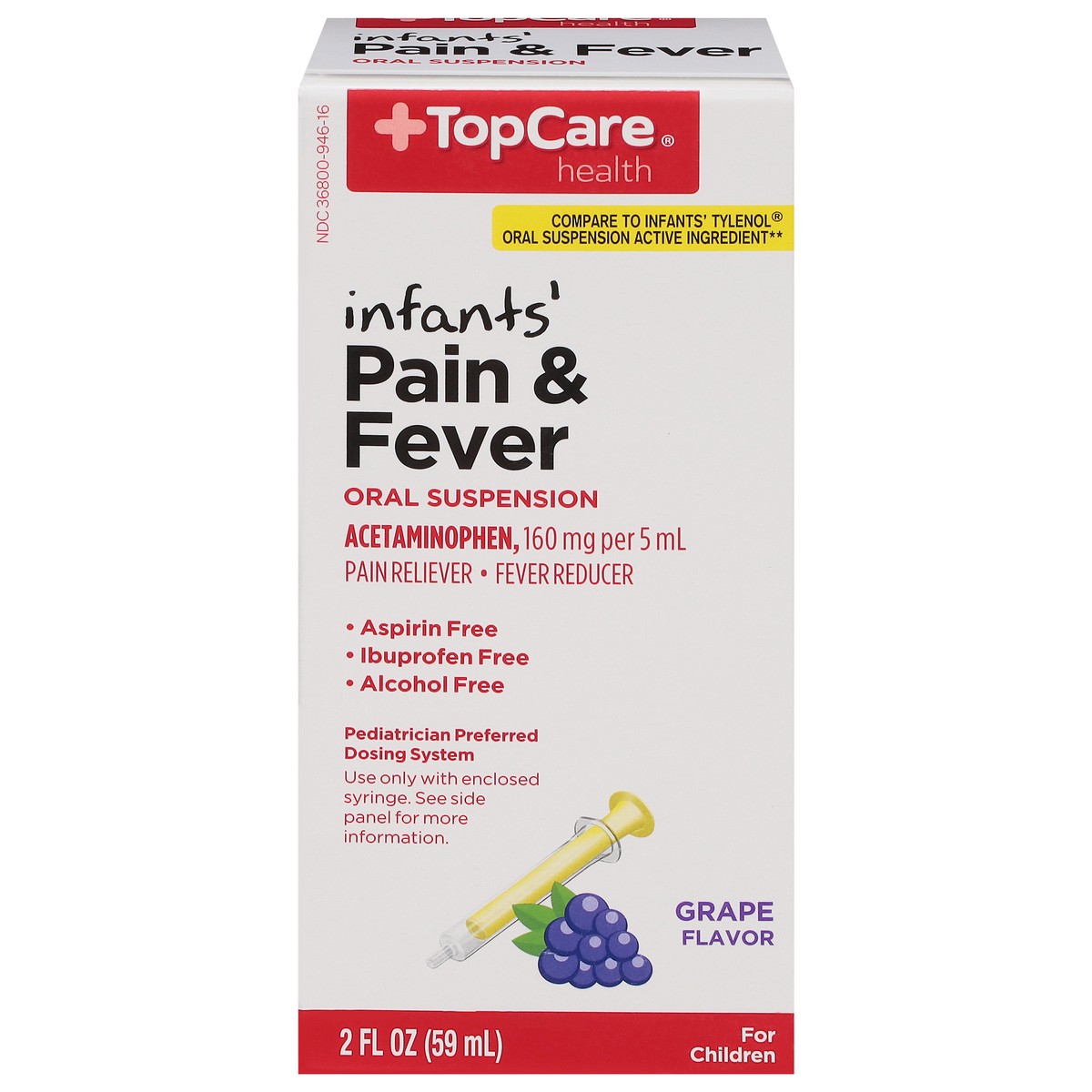 slide 8 of 10, Topcare Infant Pain And Fever Grape, 2 oz