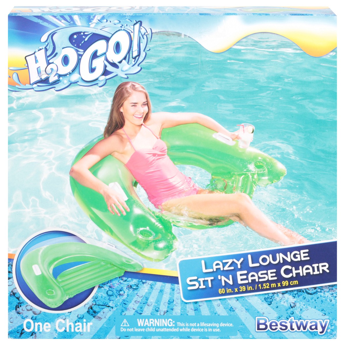 slide 1 of 1, Bestway Toys H2O Go! Chair Sit'N Ease Lazy Lounge, 1 ct