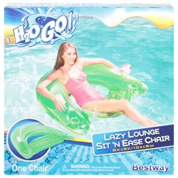 Bestway H2O Go! Lazy Lounge Sit 'N Ease Chair Pool Float - Green, 60 in x 39 in