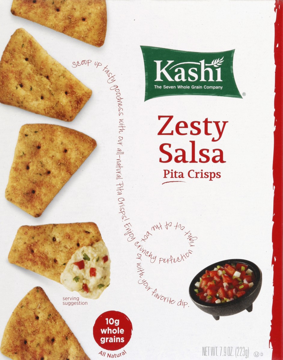slide 4 of 4, Kashi Crackers Pita Crisps Zesty Salsa, 7.9 oz