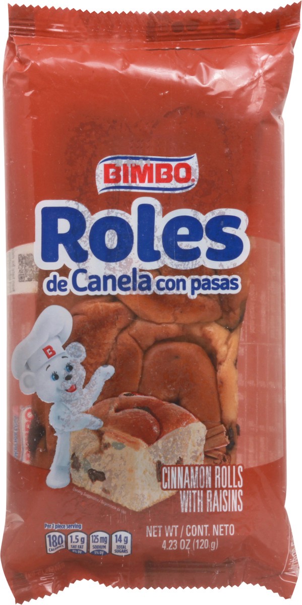 slide 9 of 9, Bimbo Cinnamon Rolls With Raisins, 4.23 oz, 1 ct