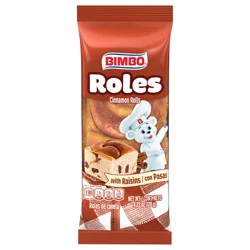 Bimbo Roles de Canela con Pasas Raisin (Twin Pack) Cinnamon Rolls, 2 count, 4.23 oz