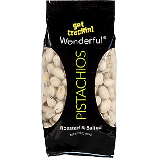 slide 1 of 1, Wonderful Roasted & Salted Pistachios, 10 oz