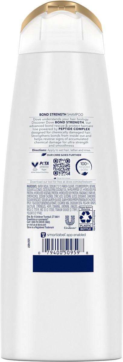 slide 3 of 10, Dove Damage Therapy Shampoo Bond Strength 12 Fl Oz, 12 fl oz