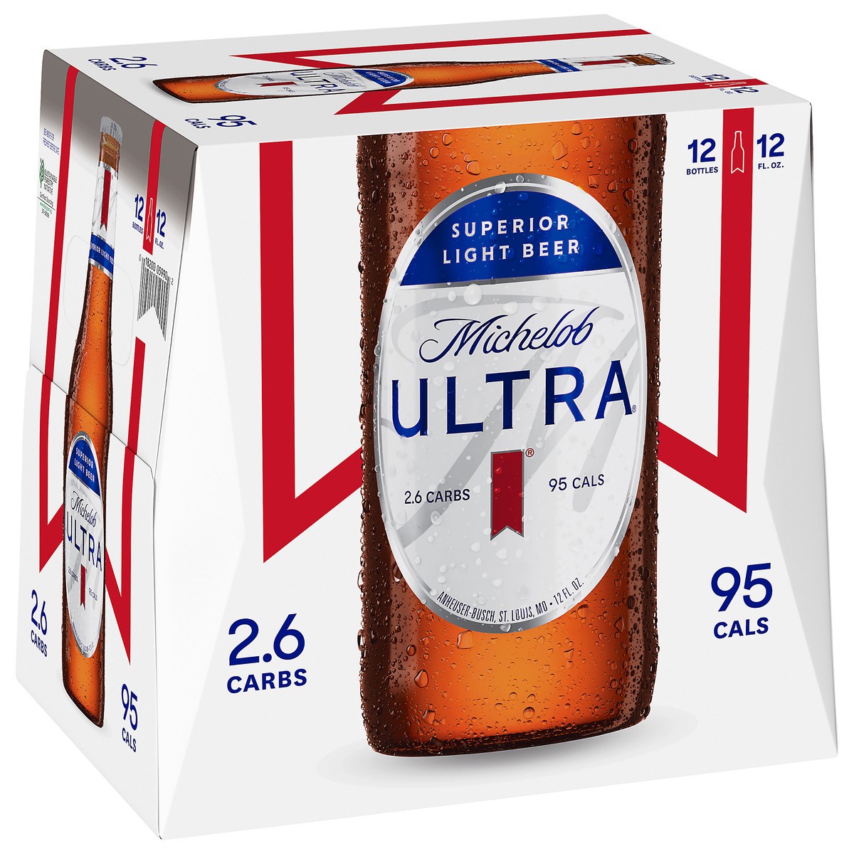 slide 8 of 9, Michelob ULTRA Light Beer, 12 Pack Beer, 12 FL OZ Bottles, 144 fl oz