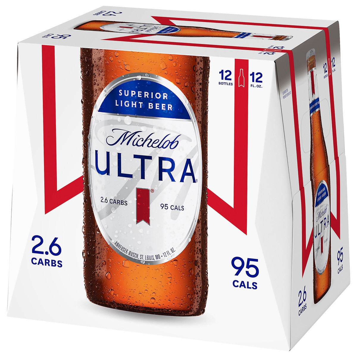 slide 9 of 9, Michelob ULTRA Light Beer, 12 Pack Beer, 12 FL OZ Bottles, 144 fl oz