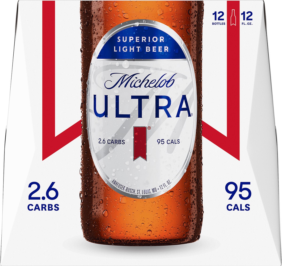 slide 7 of 9, Michelob ULTRA Light Beer, 12 Pack Beer, 12 FL OZ Bottles, 144 fl oz