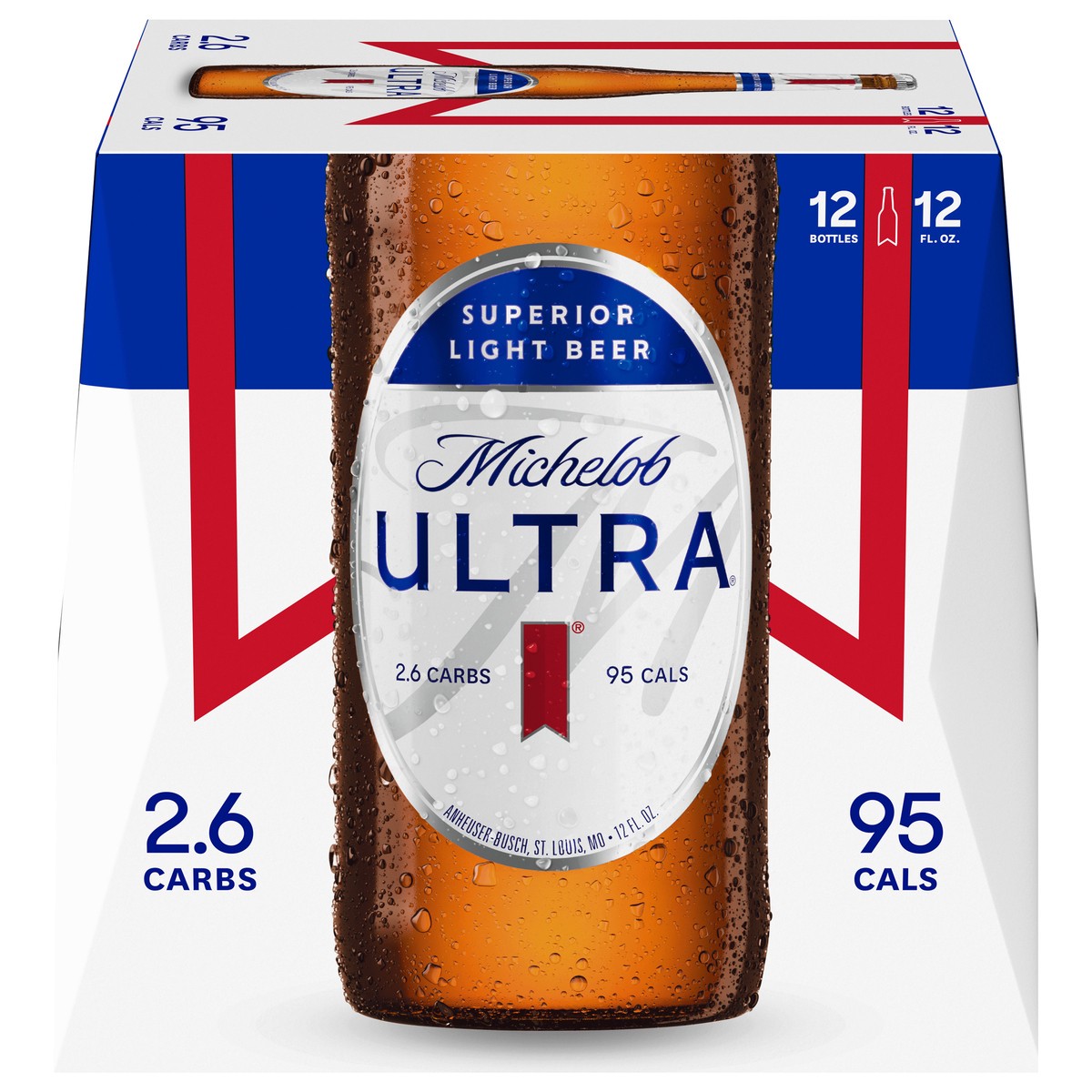 slide 1 of 9, Michelob ULTRA Superior Light American Lager Beer 12 Pack, 12 fl oz Bottles, 12 ct; 12 fl oz