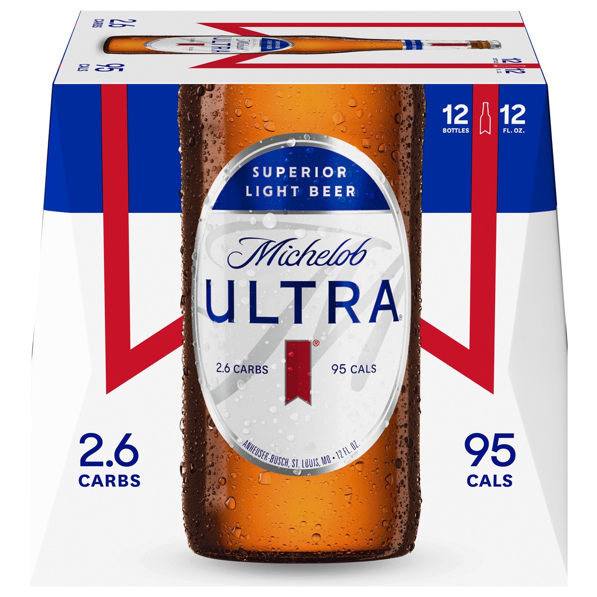 slide 1 of 9, Michelob Ultra Superior Light Beer 12 - 12 fl oz Bottles, 12 ct