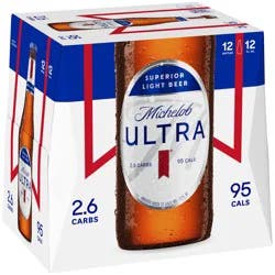 Michelob Ultra Superior Light Beer, 12 Pack 12 fl oz Bottles