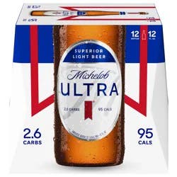 Michelob Ultra Superior Light Beer, 12 Pack 12 fl oz Bottles