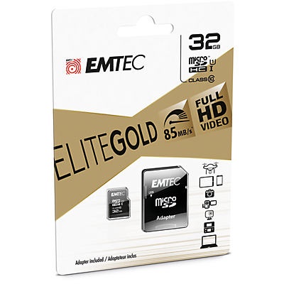 slide 1 of 1, Emtec microSDHC 32GB Class10 Gold Memory Card, 1 ct