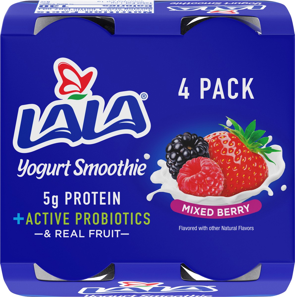 slide 10 of 10, LALA Mixed Berry Yogurt Smoothie 4 pack, 4 ct; 7 fl oz