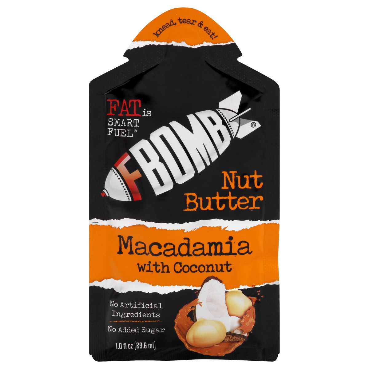 slide 1 of 13, FBOMB Macadamia with Coconut Nut Butter 1 oz, 1 oz