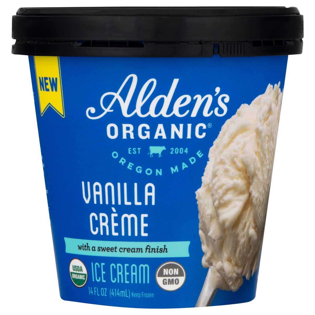 slide 1 of 9, Alden's Aldens Vanilla Creme Ice Cream, 14 fl oz