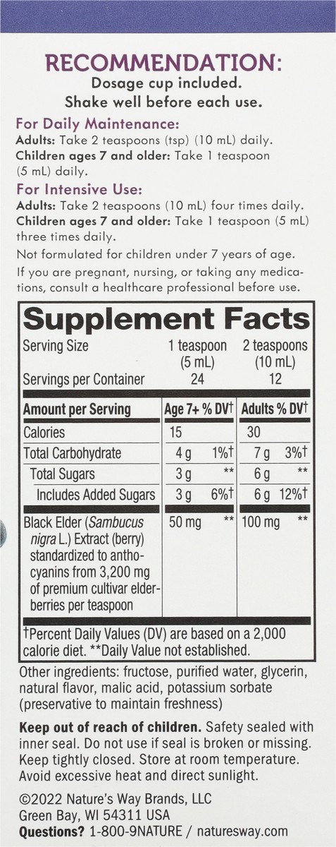 slide 7 of 9, Nature's Way Sambucus Traditional Elderberry Immune Syrup 4 fl oz, 4 fl oz