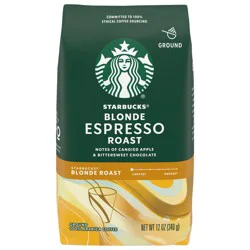 Starbucks Ground Blonde Espresso Roast Coffee 12 oz