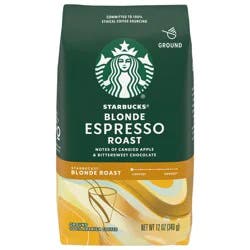Starbucks Ground Blonde Espresso Roast Coffee 12 oz