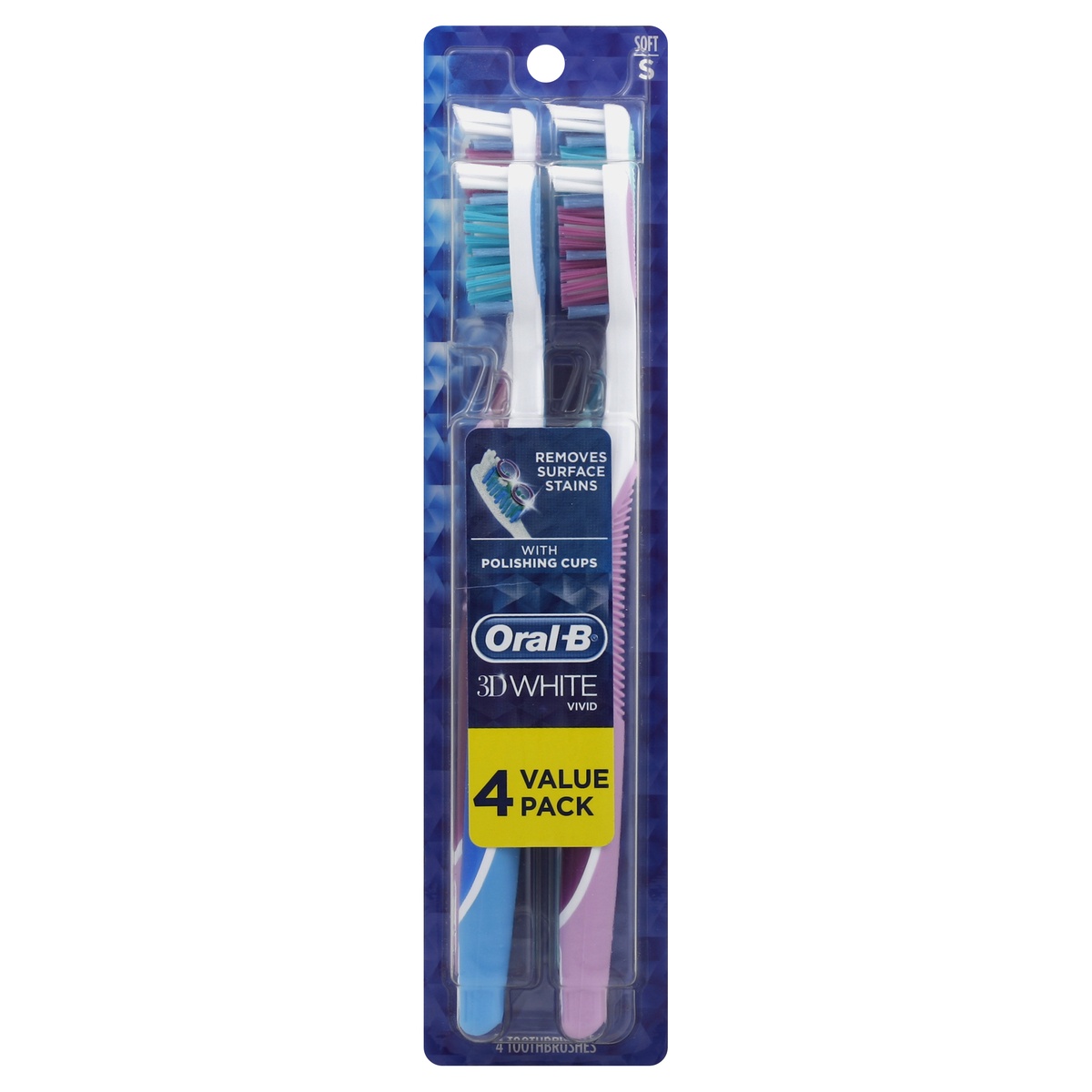 slide 1 of 1, Oral-B Toothbrushes 4 ea, 4 ct