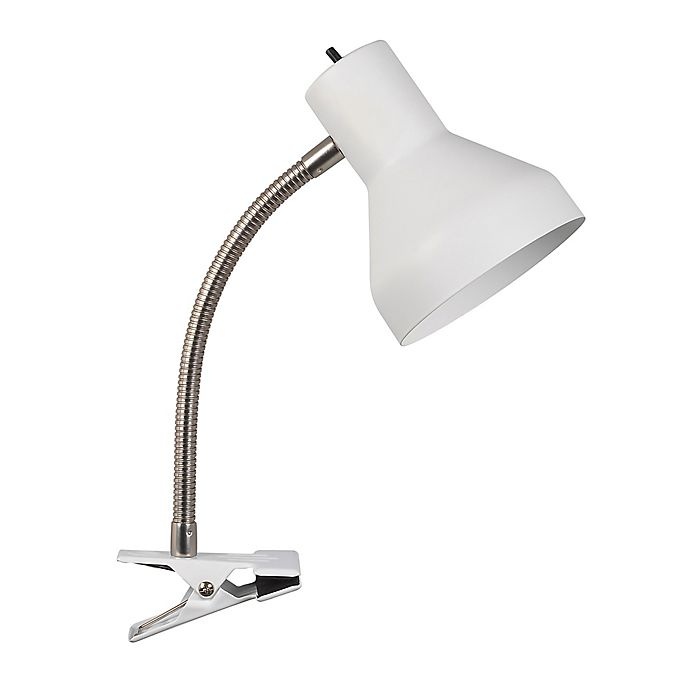 slide 2 of 4, Equip Your Space Modern Metal Clip Lamp - Matte White, 1 ct