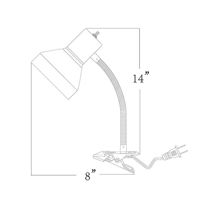 slide 3 of 4, Equip Your Space Modern Metal Clip Lamp - Matte White, 1 ct