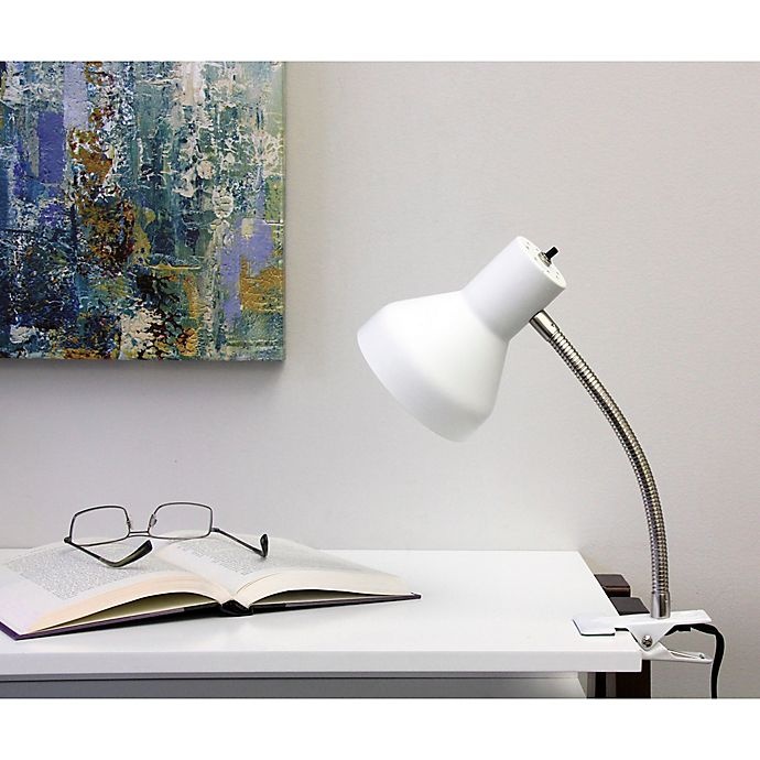 slide 4 of 4, Equip Your Space Modern Metal Clip Lamp - Matte White, 1 ct