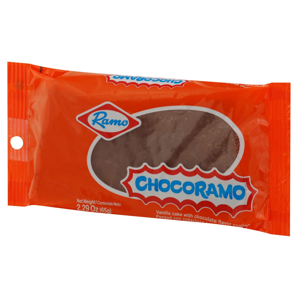 slide 5 of 9, Ramo Chocoramo Chocolate Flavor Vanilla Cake with Chocolate Flavor Coating 2.29 oz, 1 ct