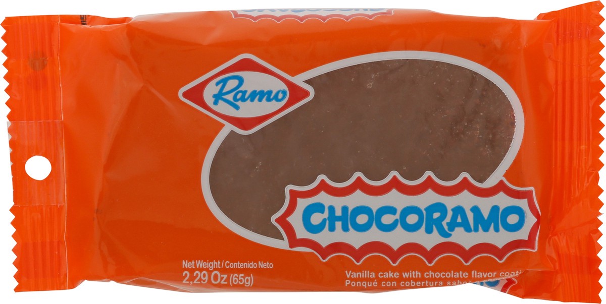 slide 8 of 9, Ramo Chocoramo Chocolate Flavor Vanilla Cake with Chocolate Flavor Coating 2.29 oz, 1 ct