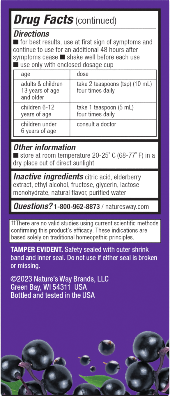 slide 2 of 5, Nature's Way Sambucus Flu Relief Syrup, 4 oz