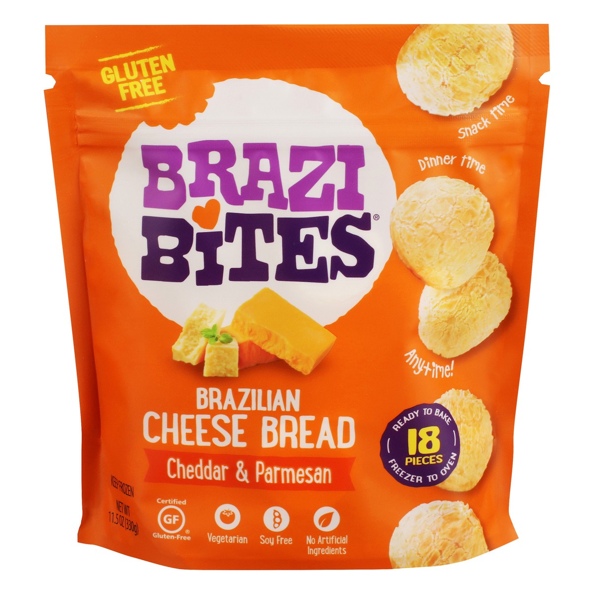slide 1 of 5, Brazi Bites Brazilian Cheddar & Parmesan Cheese Bread 18 ea, 18 ct