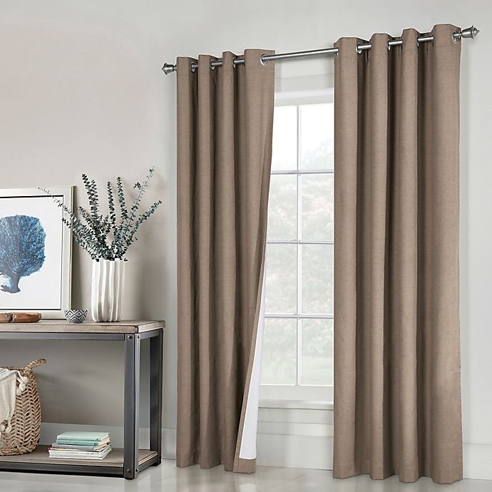 slide 1 of 4, Commonwealth Home Fashions ThermaPlus Ventura 63-Inch Grommet Window Curtain - Pebble, 2 ct