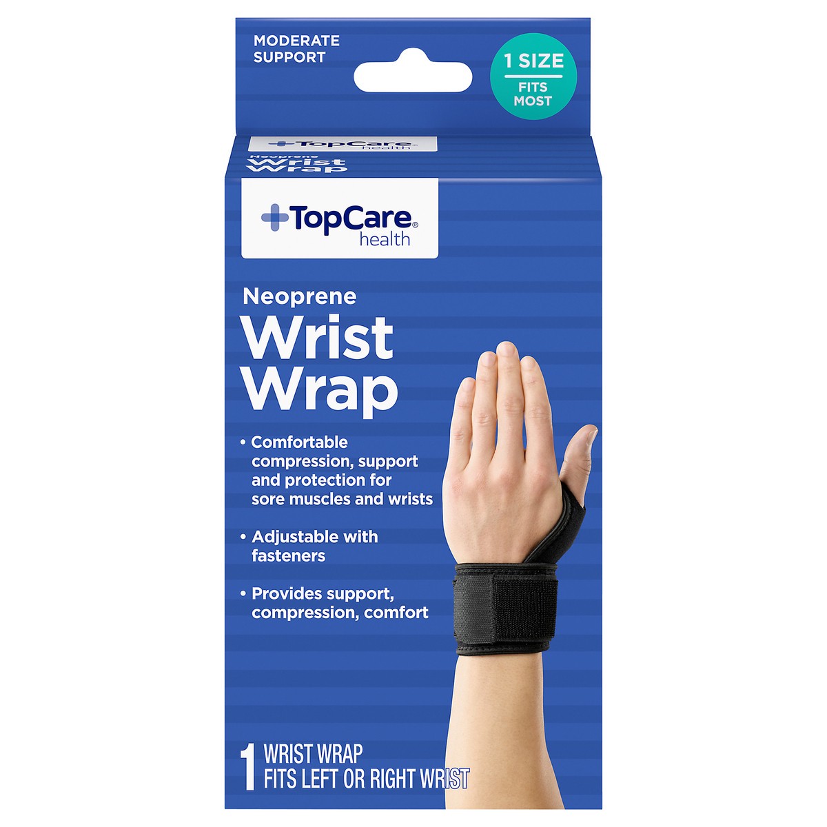 slide 1 of 12, TopCare Wrist Support Wrap One Size, One Size